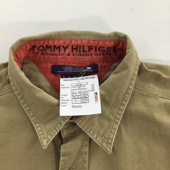 Vintage Tommy Hilfiger Shirt, Tommy Hilfiger Work… - image 5