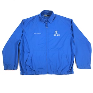Vintage Polo Ralph Lauren RLPC-93 Windbreaker Jacket Zipper Jacket Blue Nylon Jacket Ralph lauren 90s Size L