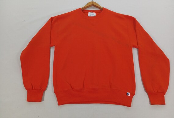Vintage 90s Russell Athletic Orange Sweatshirt - Unisex XS - Etsy