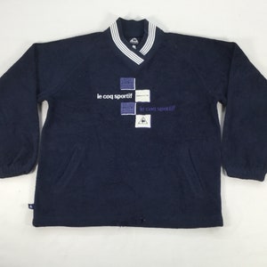 Vintage Le Coq Sportif Fleece Sweatshirt Le Coq Sweater Jumper Sports Embroidery Logo Men Women Size M