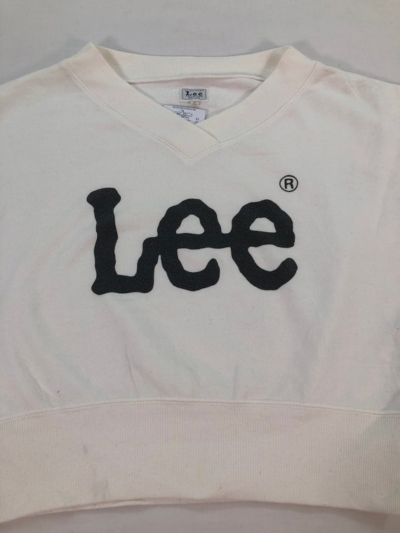 Vintage Lee Union Made V Neck Sweatshirt Lee White Sweater Lee