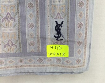 Vintage Yves Saint Laurent Handkerchief: Designer Pocket Square