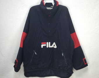 Vintage Fila Half Zipper Jacket Fila Windbreaker Fila Pullover Sports Unisex Size XL