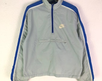 Vintage Nike Half Zipper Pullover Windbreaker Sportswear Retro Nike Blue Tag Unisex Size M