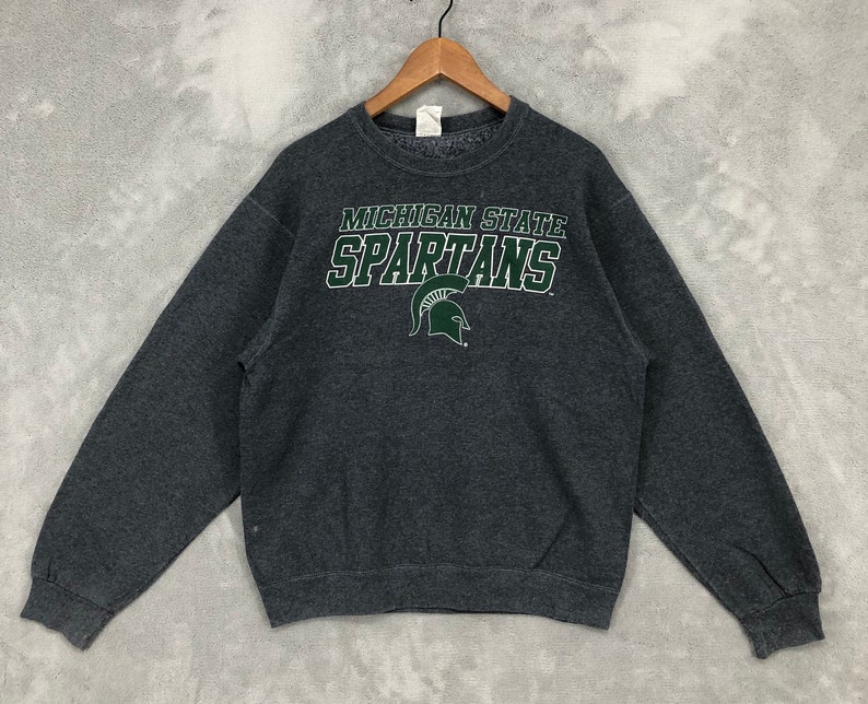 Vintage Michigan State Spartans Sweatshirt Michigan University Crewneck ...