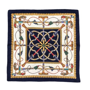 Vintage Galerie Vivienne Baroque Handkerchief Neckerchief Pocket Square  Designer Hanky Classic Elegant Stylish Luxury
