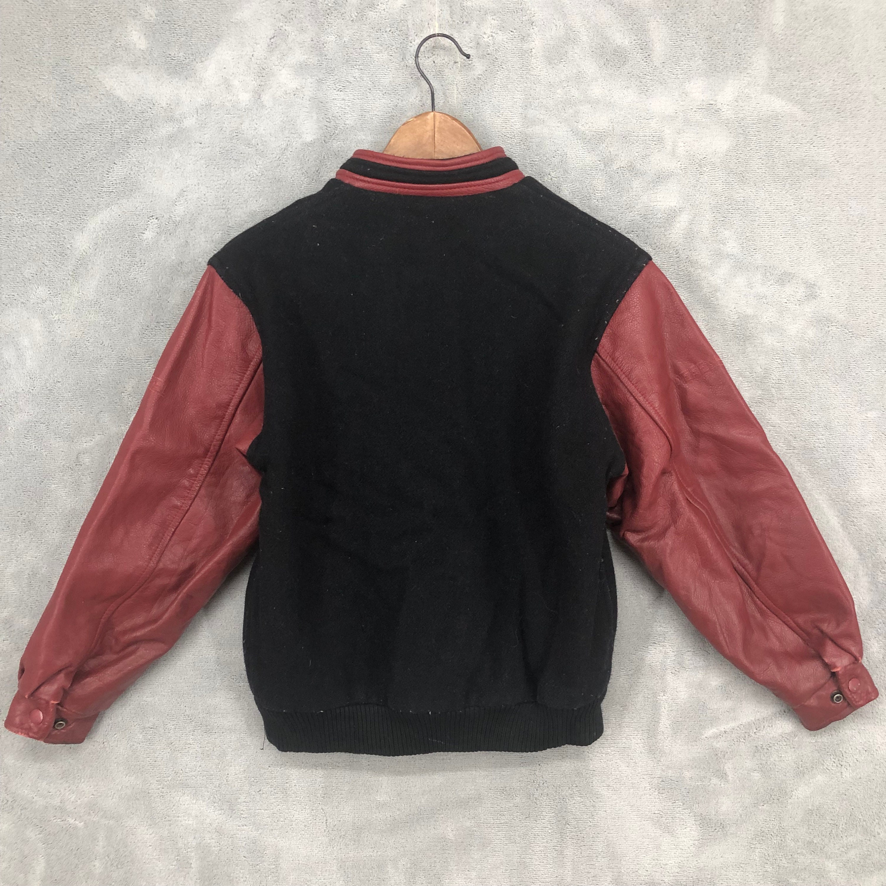 Vintage 90s Canada Sportswear Wool Leather Varsity Jacket Youth XL