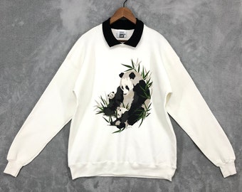 Vintage 80s 1980s Panda Bear Kids Size Sweatshirt - Etsy