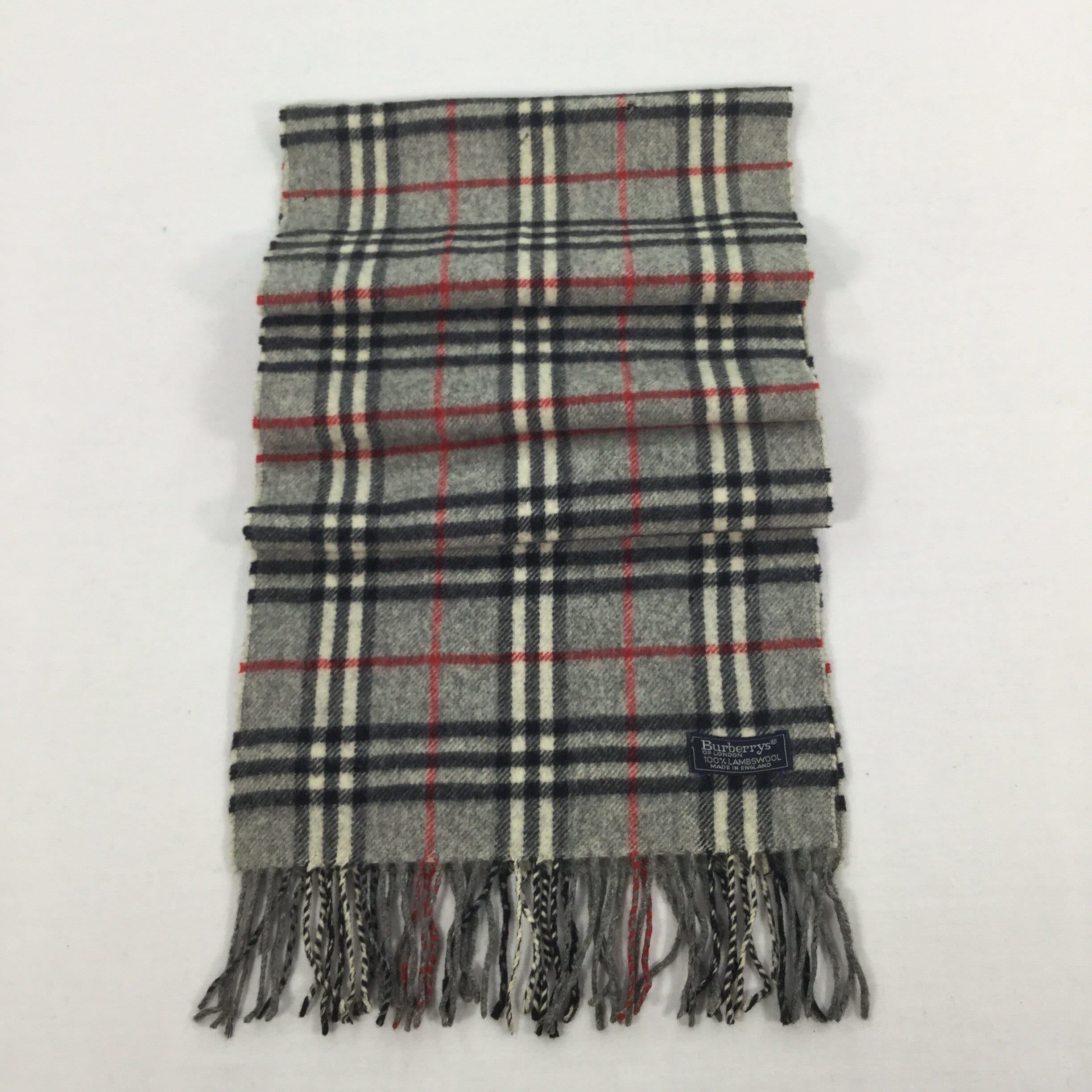 【Burberry】Embroidered Wool Scarf ✨NWT ✨BURBERRY Men/Women Signature Gauze Plaid 100