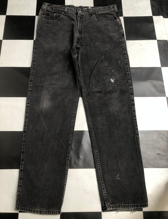 Vintage 90s Levis 550 Black Jeans Levis Distressed Jeans Levis Men