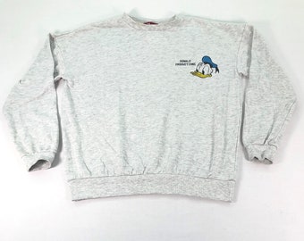 Disney DONALD DUCK Sudadera de mujer, Disney Crewneck, suéter de jersey del pato Donald, dibujos animados, tamaño mediano