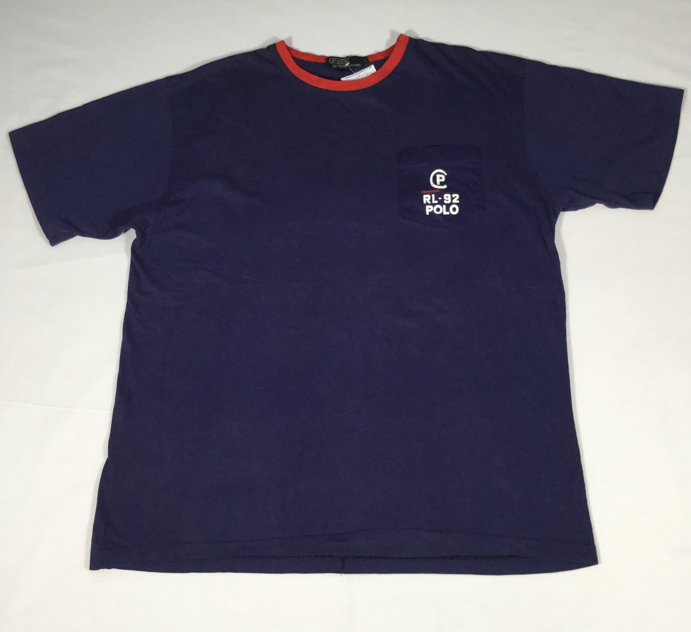 Vintage POLO RALPH LAUREN Rl-92 T Shirt Logo Fashion Retro Classic 