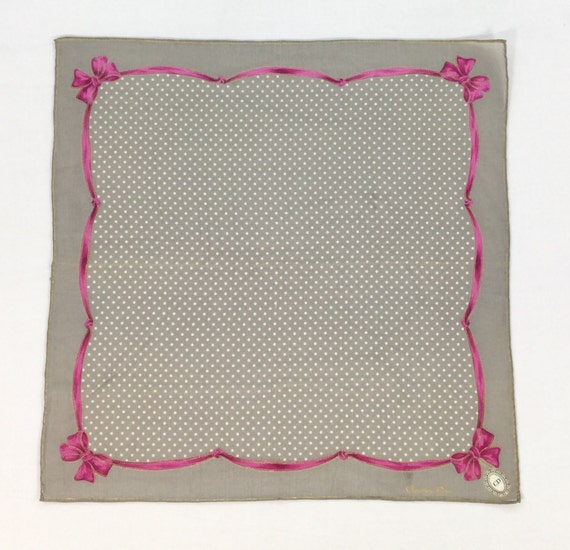 Vintage Chrsitian Dior Polka Dot Handkerchief Chr… - image 1