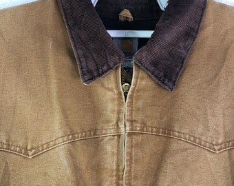 Vintage Carhartt Brown Jacket Distressed Workwear Carhartt