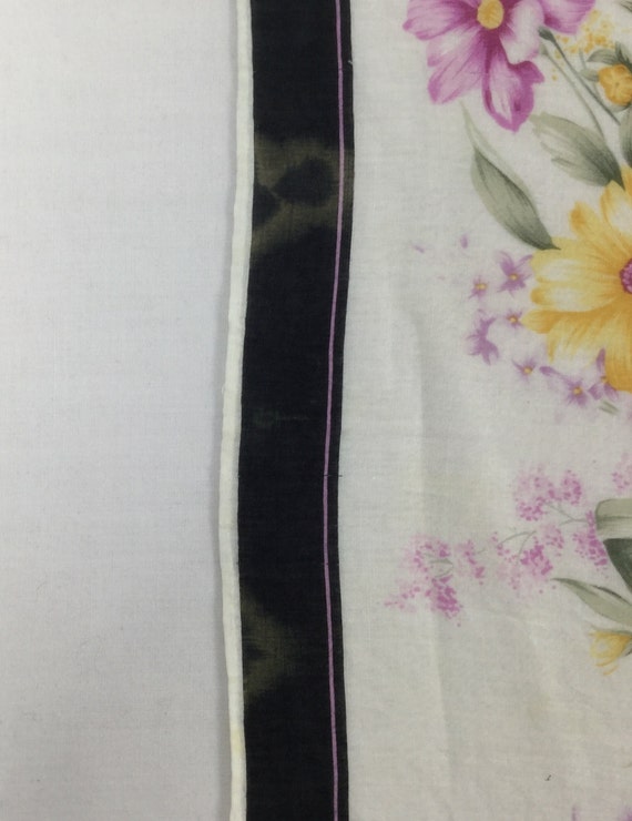 Vintage Yves saint laurent  Flowers Handkerchief … - image 5