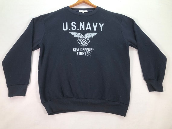 US NAVY Sweatshirt Usn Crewneck Sea Defender Fighter | Etsy