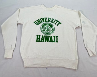 Sweat-shirt UNIVERSITY OF HAWAII vintage des années 80 Hawaii College hommes femmes University Crewneck Hawaii State taille Xs