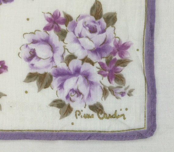 Vintage Pierre Cardin Flowers Handkerchief Floral… - image 5