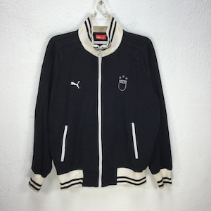 PUMA Sport Sweater,Puma Track Top, Sports Jacket , Black Puma Sweater, Large size