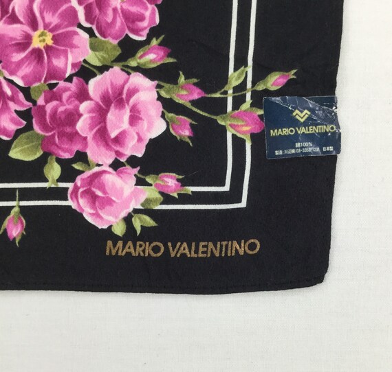 Vintage Mario Valentino Flowers Handkerchief Flor… - image 5