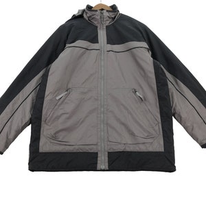 Nike Swoosh Windbreaker Jacket Medium Sportswear Men Women Grey Black Nike Size M