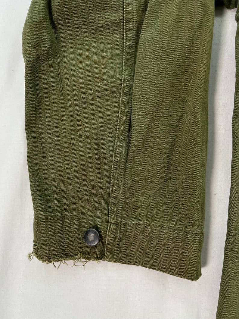 Vintage Hbt Military Jacket Medium Army Green Jacket - Etsy