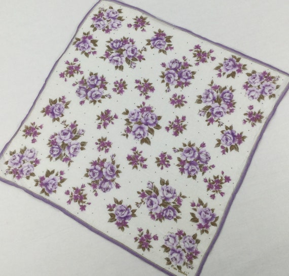 Vintage Pierre Cardin Flowers Handkerchief Floral… - image 3