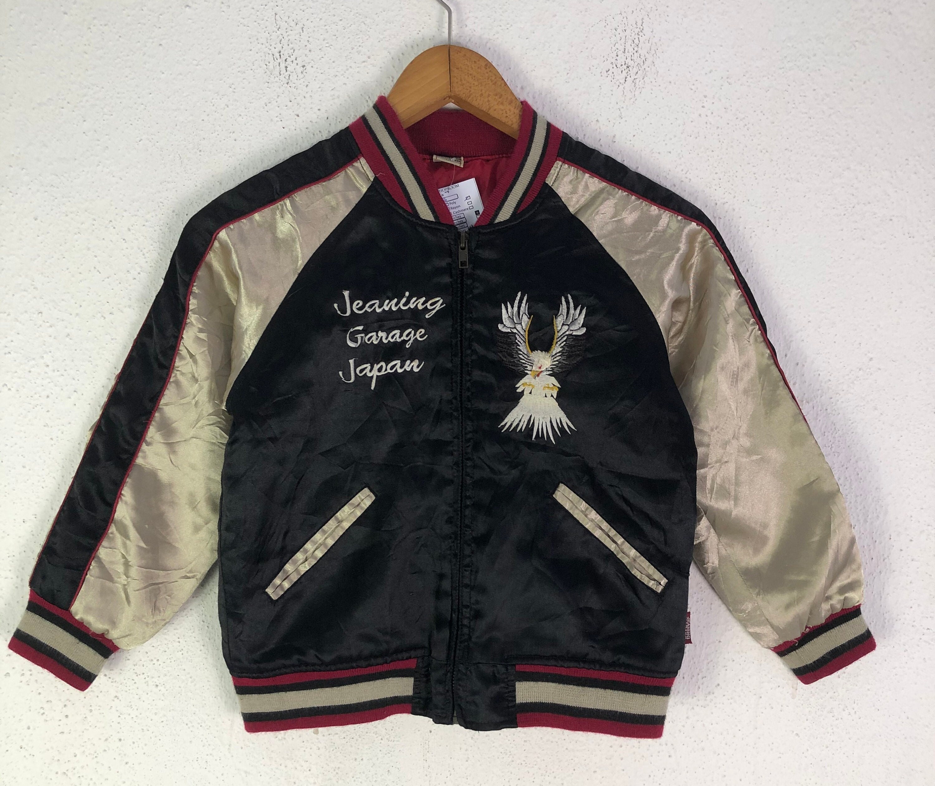 Vintage Kids Sukajan Jacket: Japanese Embroidery Eagle Souvenir - Etsy