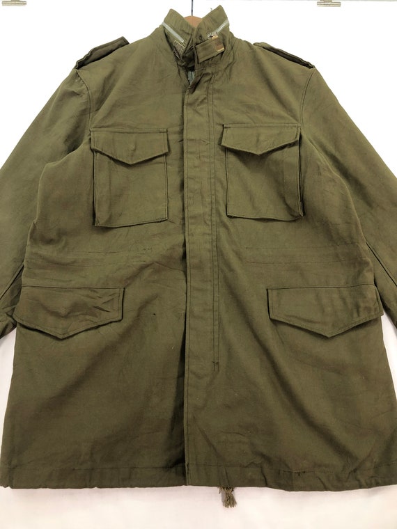 Vintage Military Green Field Jacket Army Zipper Tactical Vintage Military Green Field Jacket Army Zipper Tactical