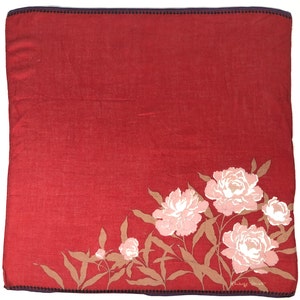 Vintage Philippe Venet Flower Handkerchief Floral Neckerchief  Pocket Square Bandana  Designer Hanky Luxury Gifts Roses Men Women