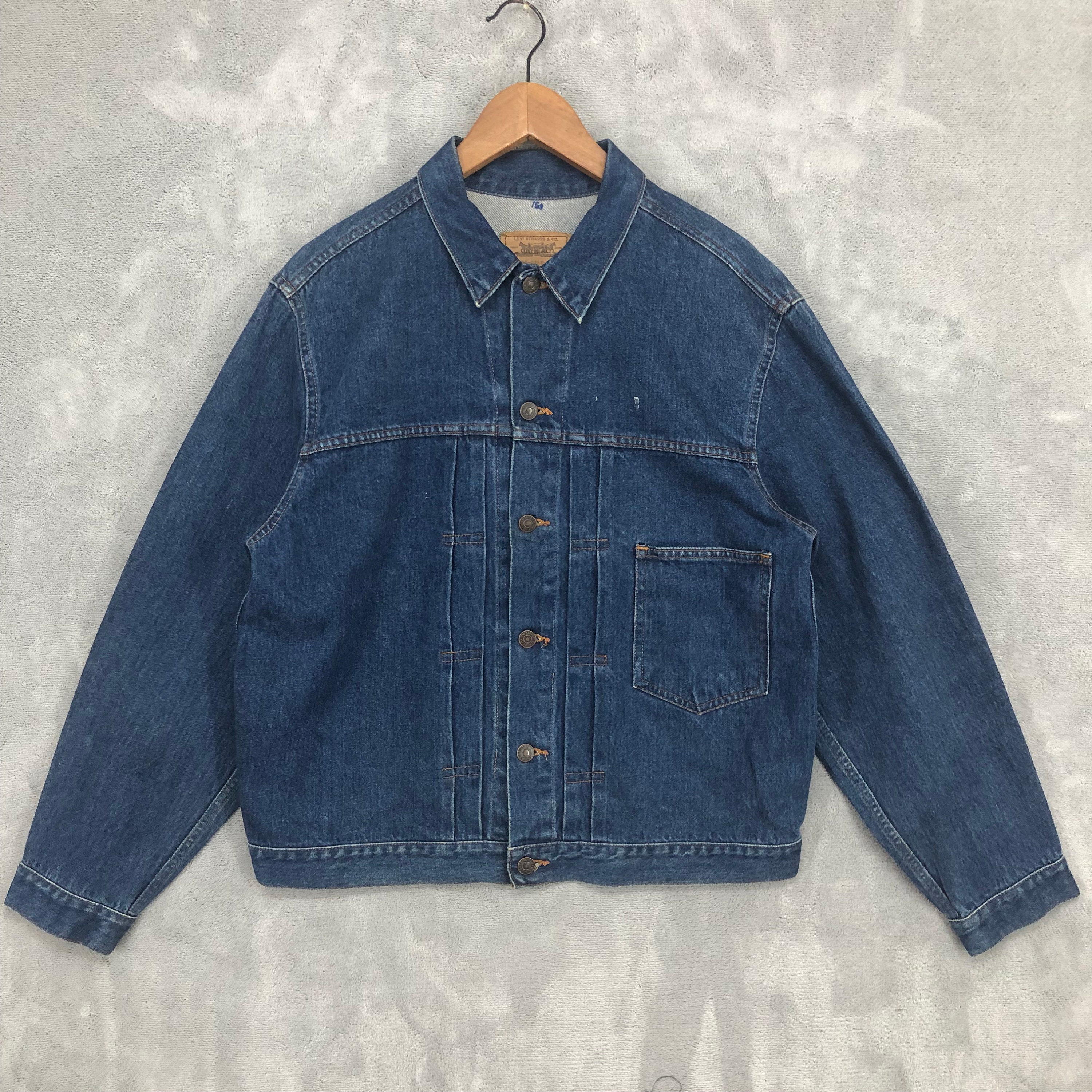 Vintage Levis Type 1 Trucker Denim Jacket Medium Custom Painting Levis ...