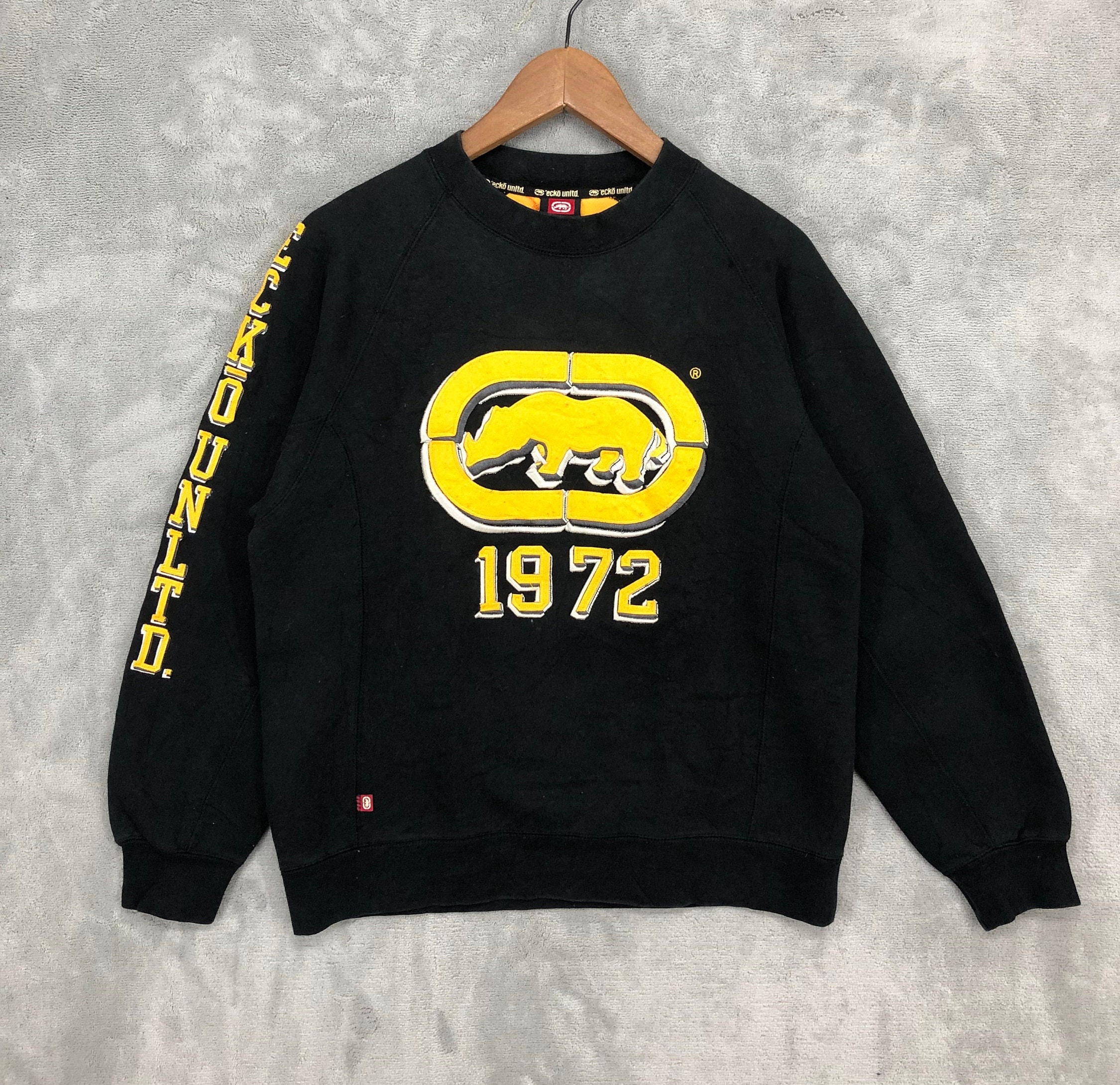 Vintage Ecko Unltd Embroidery Sweatshirt Women Ecko Black Crewneck Marc Ecko Sweater Ecko Jumper Skateboarding Streetwear Size M Etsy