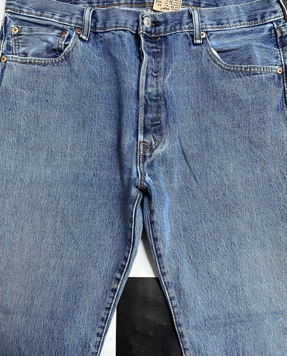 Vintage Levis 501 Jeans Blue Denim Jean Faded Jea… - image 3