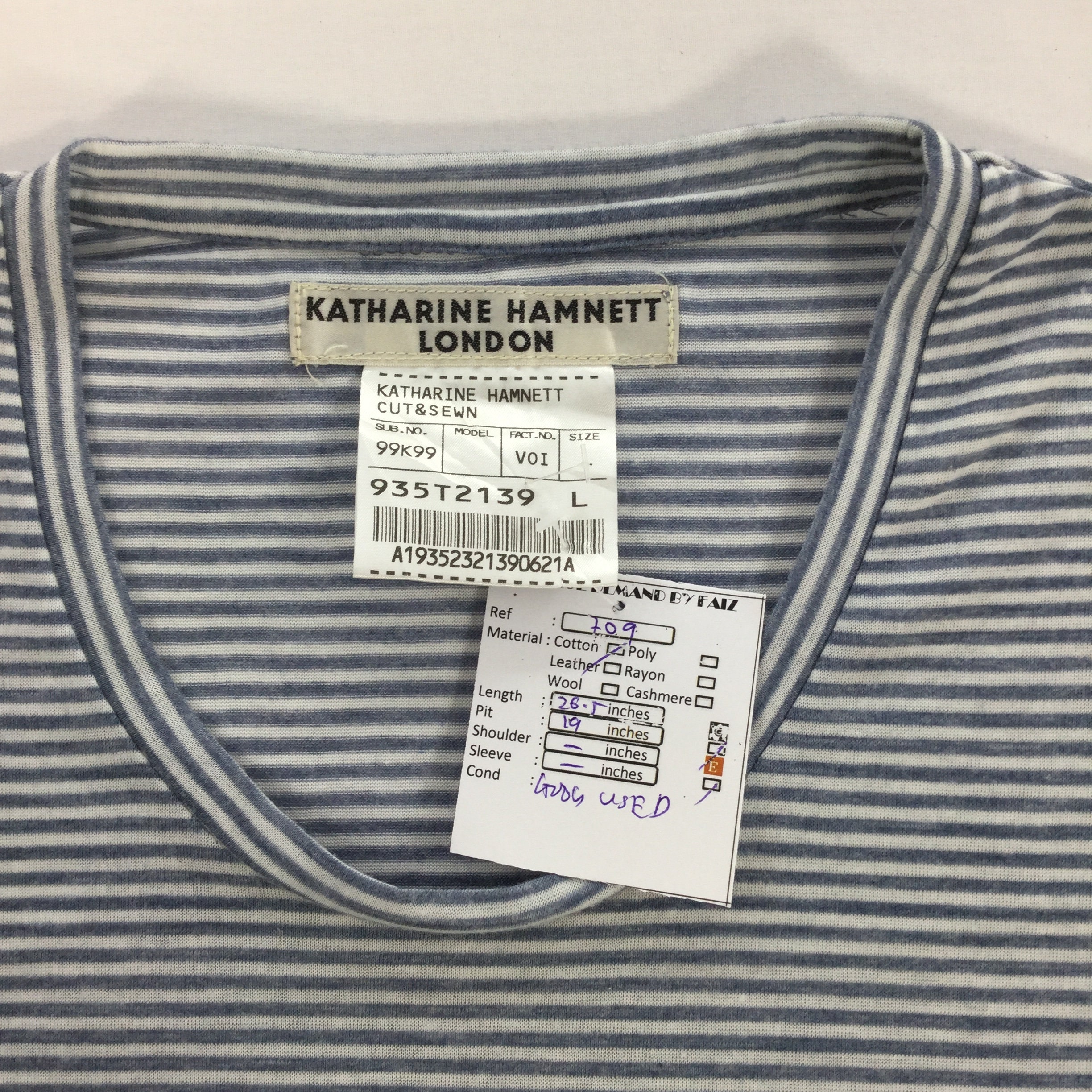 Vintage KATHARINE HAMNETT LONDON Striped Women T Shirt - Etsy