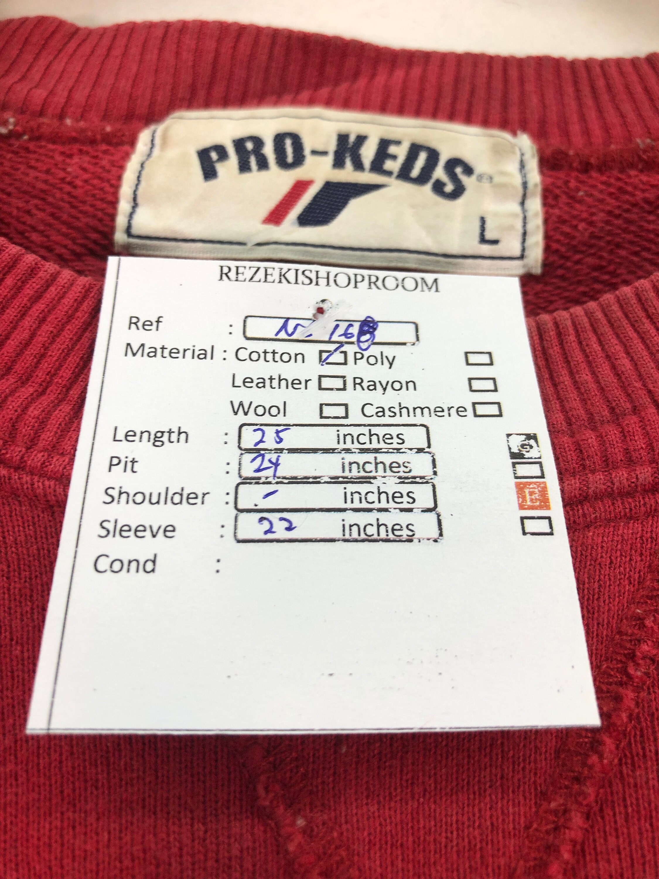 [ KEDS] ★1916 LOGO SWEATSHIRT Vintage Pro Keds Big Logo Sweatshirts Embroidery Logo
