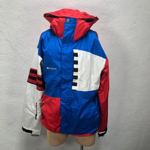 Vintage Color Block Windbreaker Jacket: Retro Sportswear, Unisex Size M