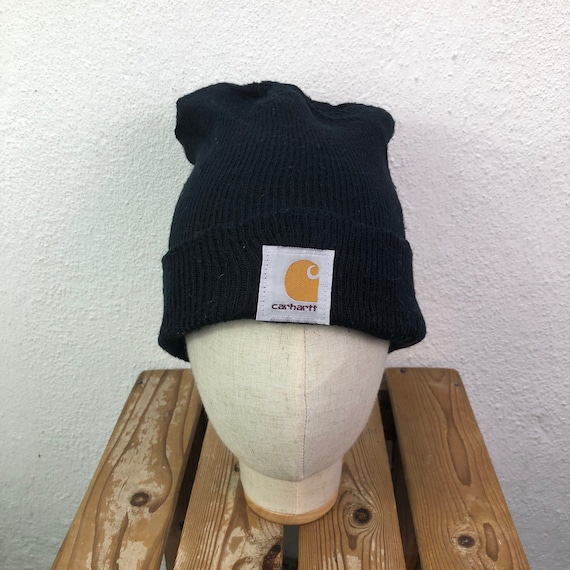 Cappello vintage CARHARTT berretto nero cappello da lavoro