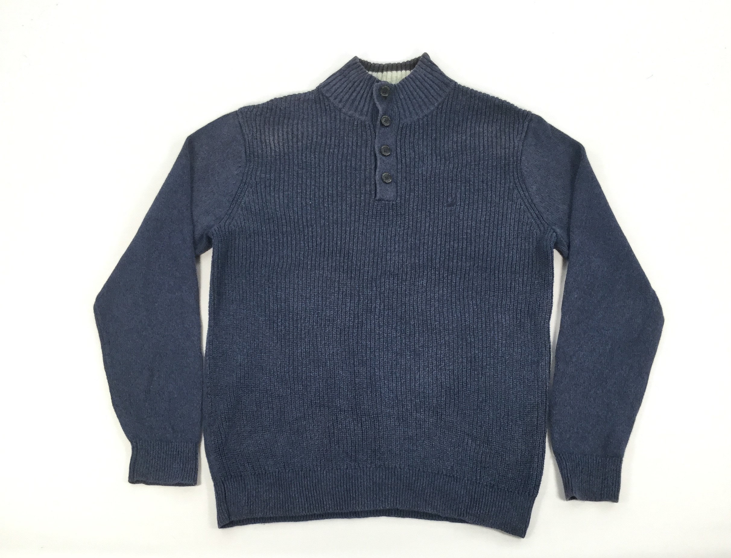 NAUTICA Knitwear Sweatshirt Blue Colour Embroidered Logo | Etsy