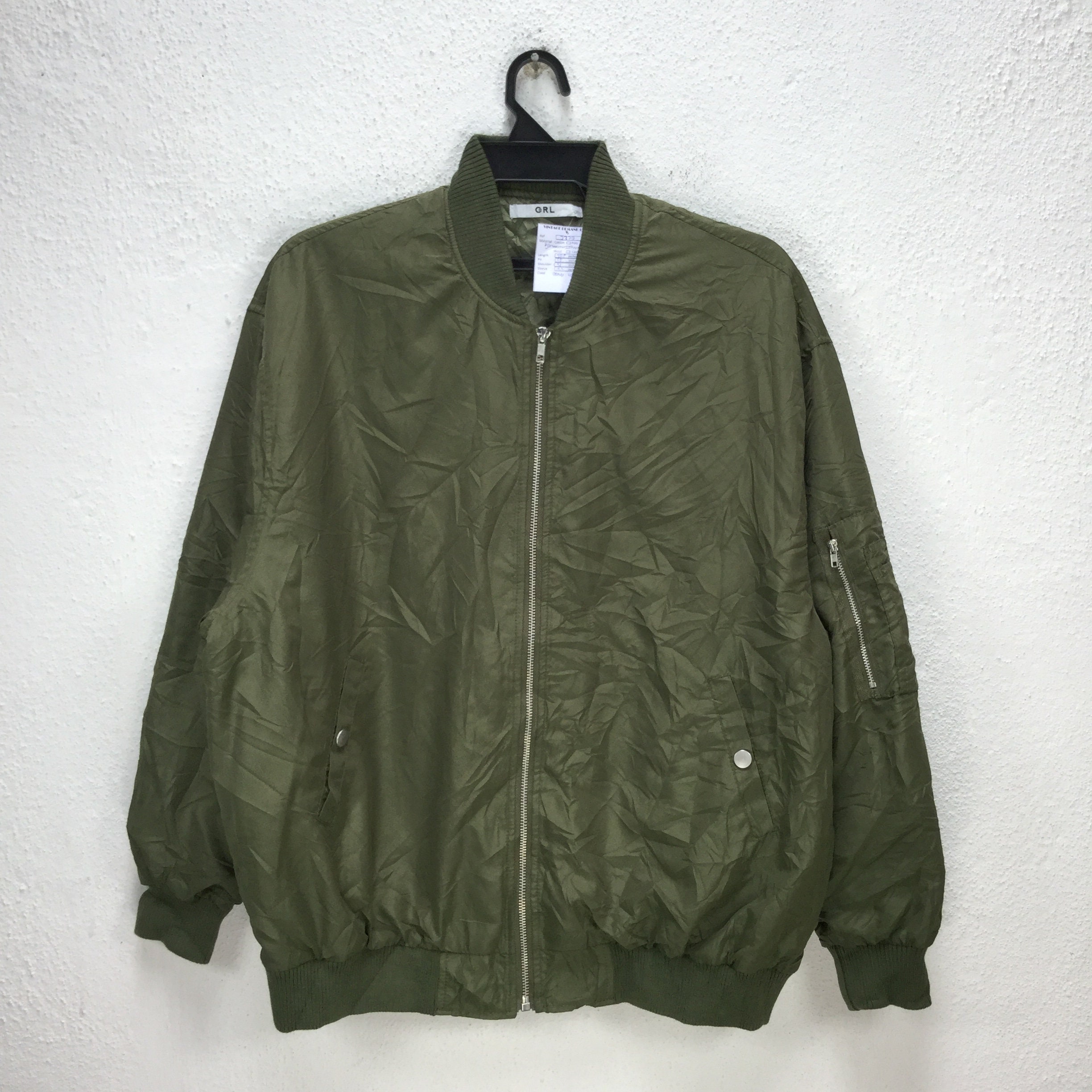 GRL Bomber Jacket Xl Size Japanese Brand Miitary Army Fashion | Etsy