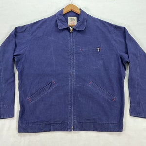 Vintage Stussy Outergear Workwear 90s Jacket Large Blue Worker