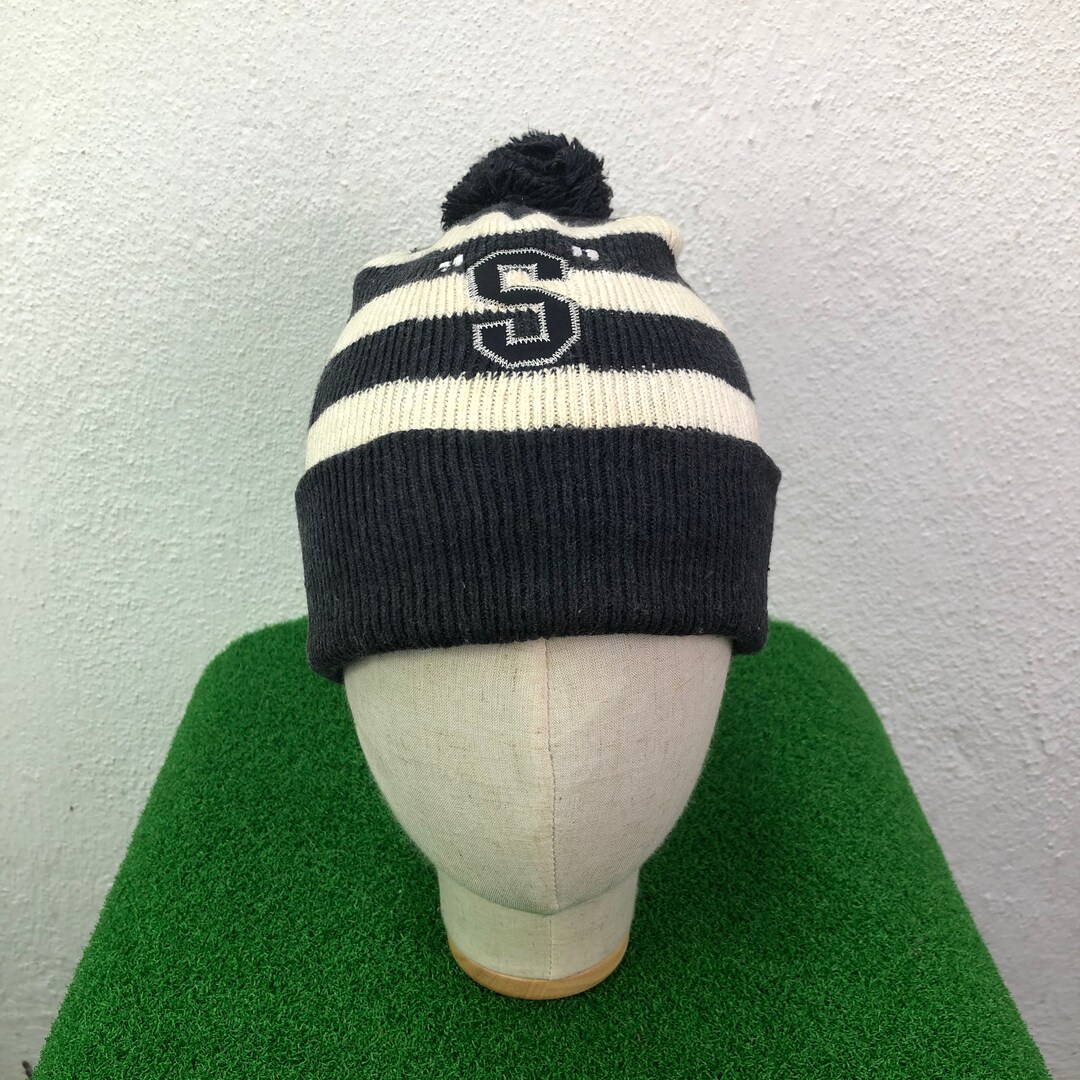 Vintage 90s Stussy Beanie Rasta Knit Ultra Rare Stussy