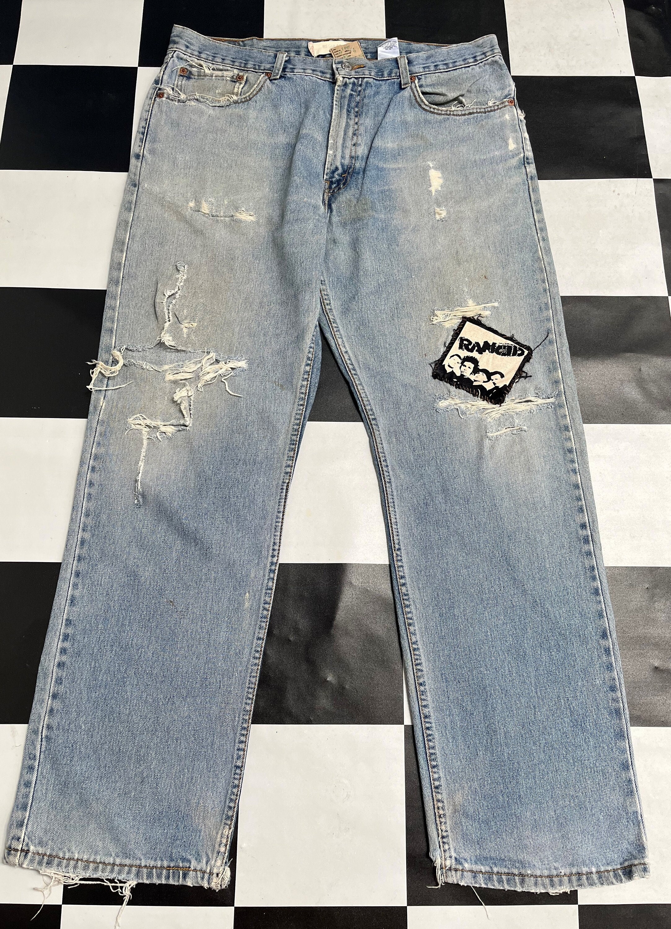 Vintage Levis 505 Jeans Distressed Light Wash Jeans Ripped - Etsy