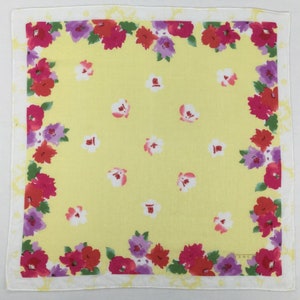 Vintage Givenchy bloemenzakdoek: zijden katoenen halsdoek