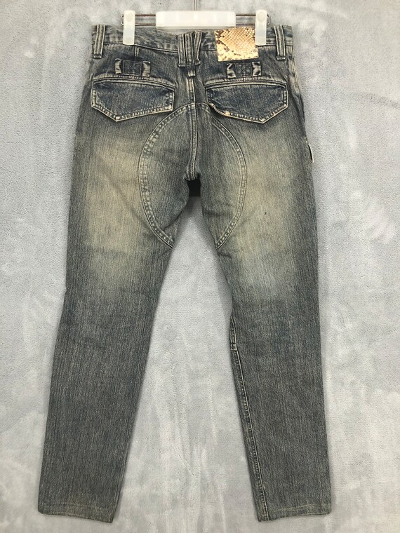 Japanese Brand Rupert Multi Pocket Jeans Slim Denim Jeans