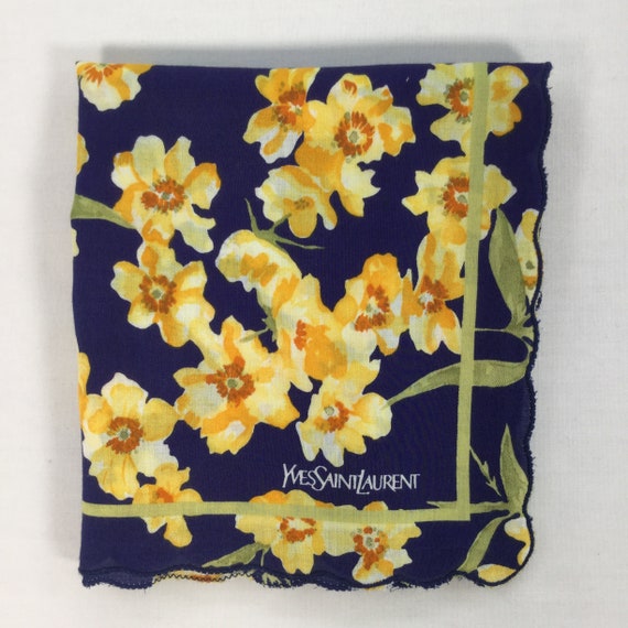 Ysl Vintage Handkerchief Yves saint laurent Silk … - image 3