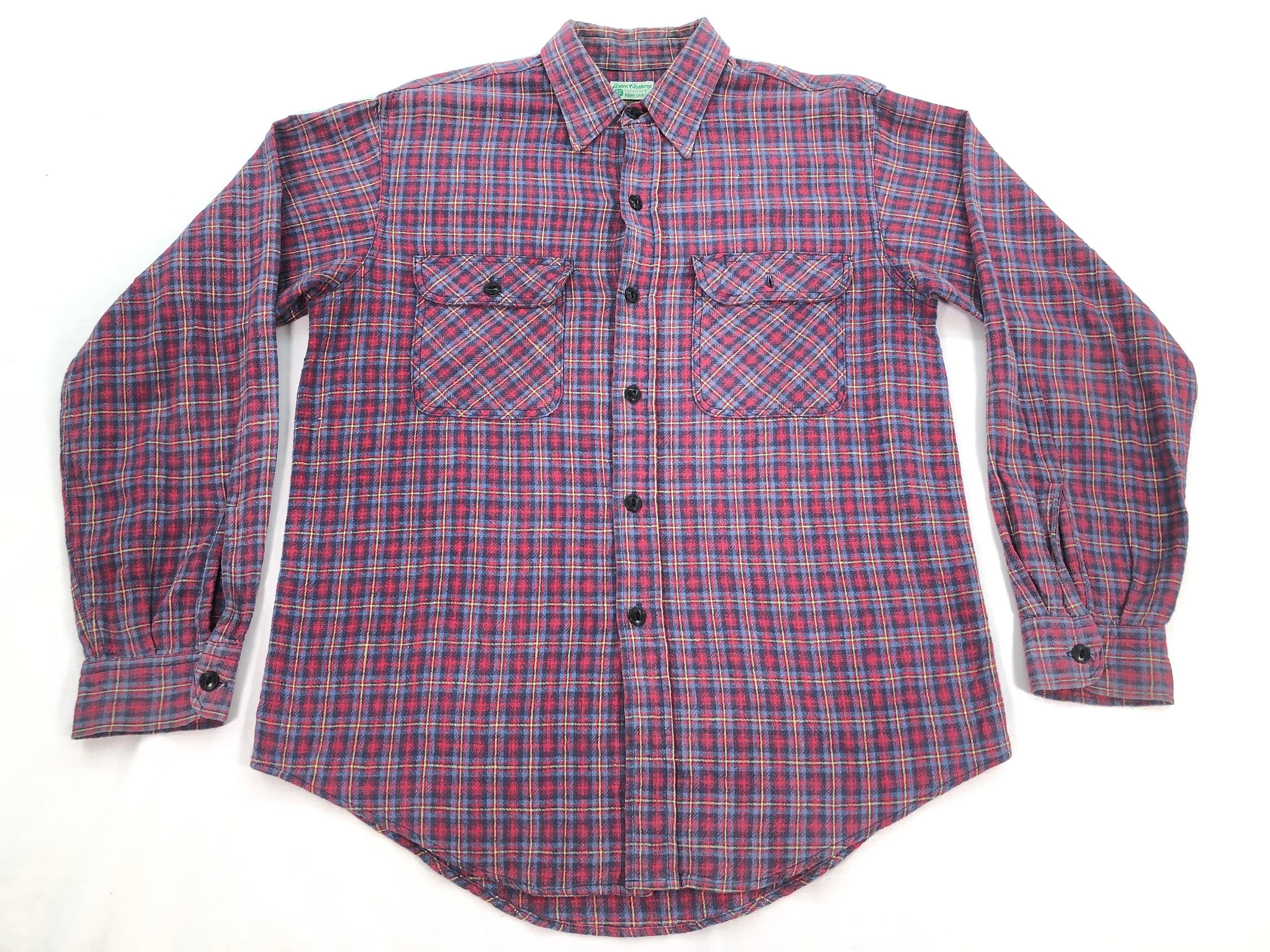 豪華ラッピング無料 Cane Sugar 90s Vintage Toyo Medium Shirt Flannel Enterprise トップス