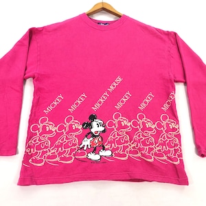 Jahrgang Tokyo Disney MICKEY MOUSE Sweatshirt Cartoon Crewneck Pullover Mickey Pullover Japan gemacht mittlere Größe