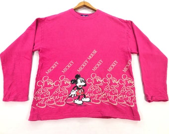 Vintage Mickey Mouse Sweatshirt: Tokyo Disneyland Cartoon Pullover (Medium)