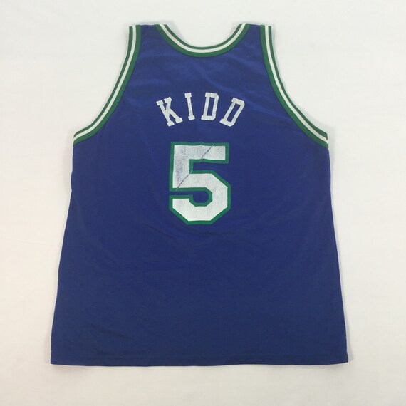 100% Authentic Vintage Champion Jason Kidd Dallas Mavericks Jersey Size 48  XL