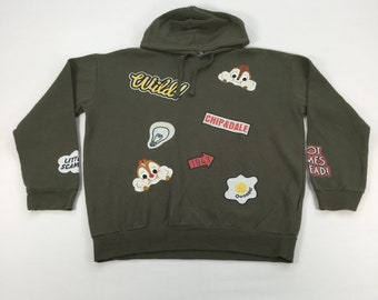 Felpa con cappuccio Disney Cip e Ciop vintage Felpa con cappuccio Chipmunk Felpa con cartoni animati Regali Unisex Taglia M
